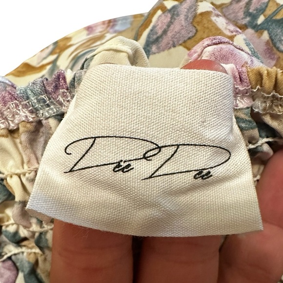 Dee Dee Home Sweet Hawaii Tie Shoulder Floral Drop Waist Maxi Dress Large - Picture 12 of 14